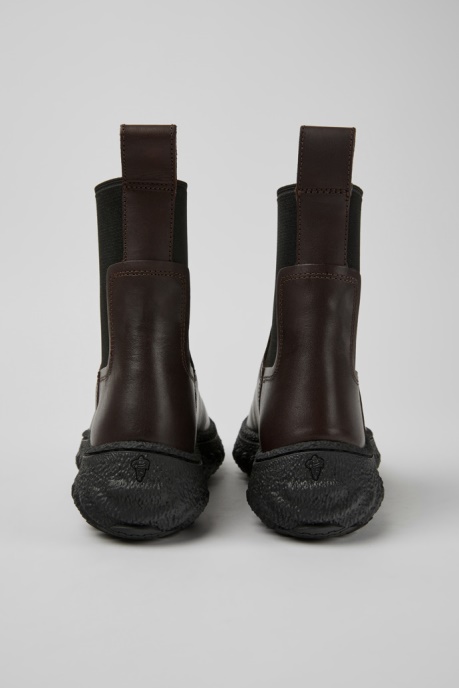 Ground Michelin Dark Brown Leather Ankle Boots For Women Camper AU New Arrivals