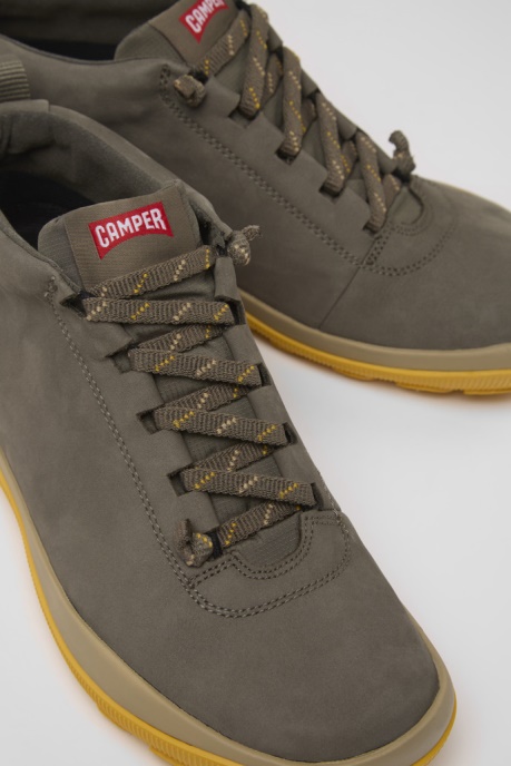 Camper AU Design Peu Pista Gore-Tex Brown Gray Leather Sneakers For Women