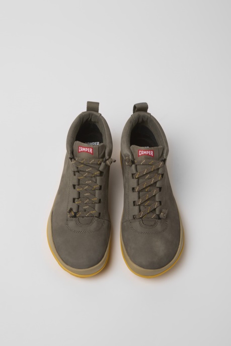 Camper AU Design Peu Pista Gore-Tex Brown Gray Leather Sneakers For Women