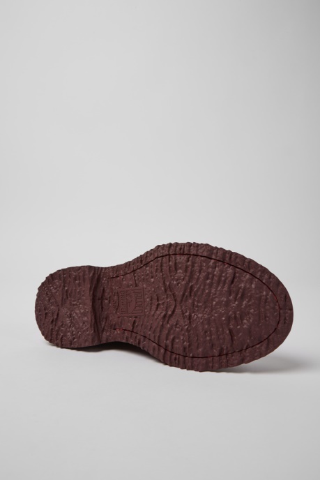 Camper AU Design Walden Burgundy Leather Boots For Women