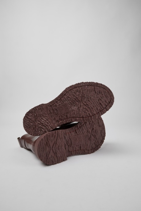 Camper AU Walden Burgundy Leather Boots For Women New Arrivals