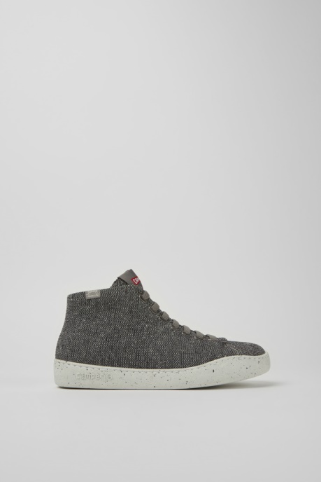 Design Peu Touring Gray And Black Recycled Wool Sneakers For Women Camper AU