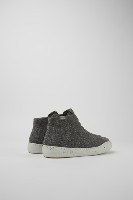 Design Peu Touring Gray And Black Recycled Wool Sneakers For Women Camper AU
