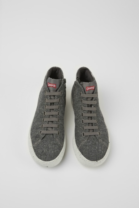 Design Peu Touring Gray And Black Recycled Wool Sneakers For Women Camper AU