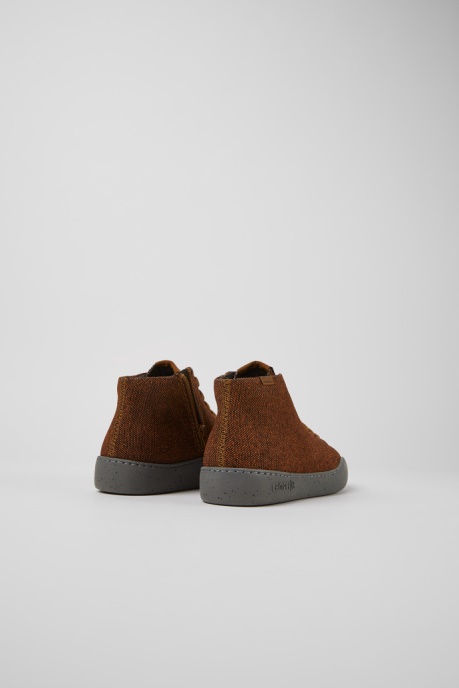 Camper AU Peu Touring Brown And Black Recycled Wool Sneakers For Women New Arrivals