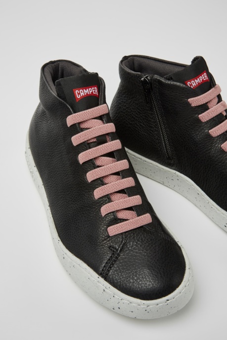 Design Peu Touring Black Leather Sneakers For Women Camper AU