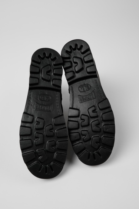 Camper AU Design Brutus Brown Textile And Leather Ankle Boots For Women