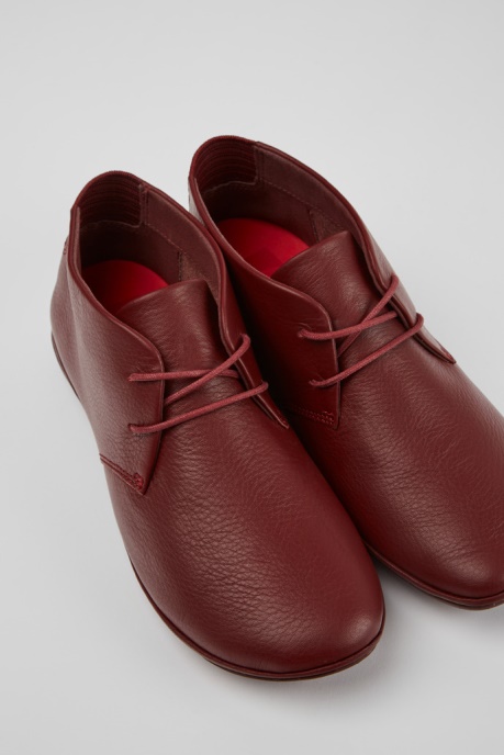 Right Burgundy Leather Shoes For Women Exclusive Camper AU