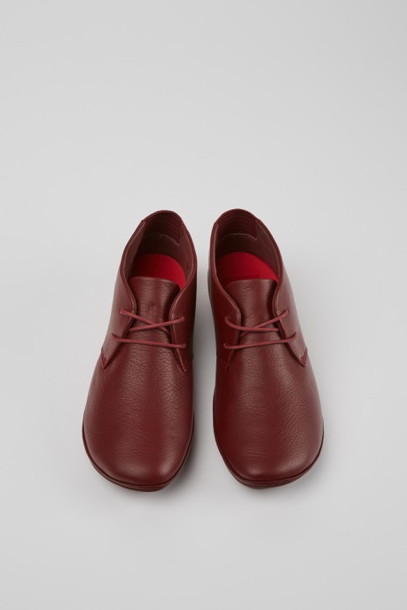 Right Burgundy Leather Shoes For Women Exclusive Camper AU
