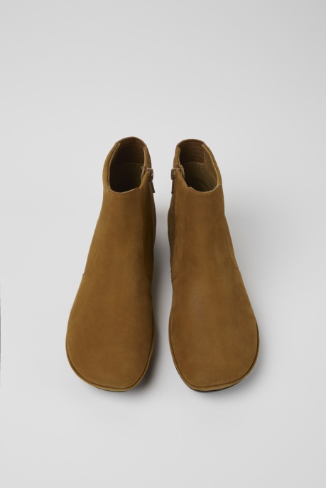 Camper AU Right Brown Nubuck Ankle Boots For Women New Arrivals