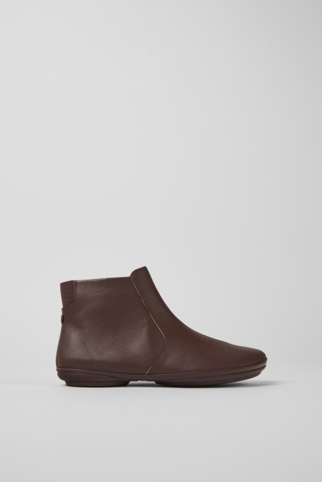 Right Burgundy Leather Ankle Boots For Women Camper AU New Arrivals