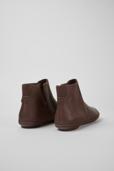 Right Burgundy Leather Ankle Boots For Women Camper AU New Arrivals