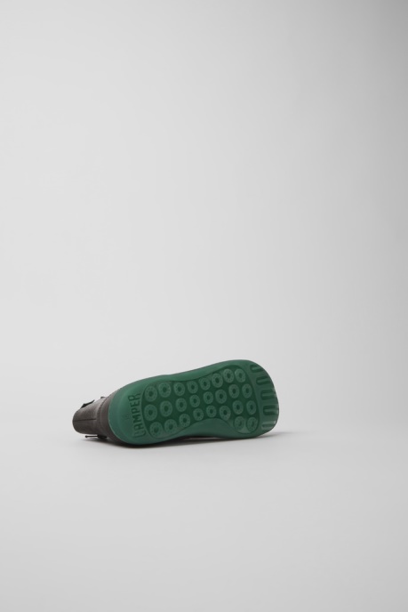 Peu Gray Leather Ankle Boots For Women Exclusive Camper AU