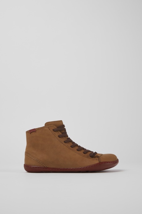 Peu Brown Leather Ankle Boots For Women Exclusive Camper AU