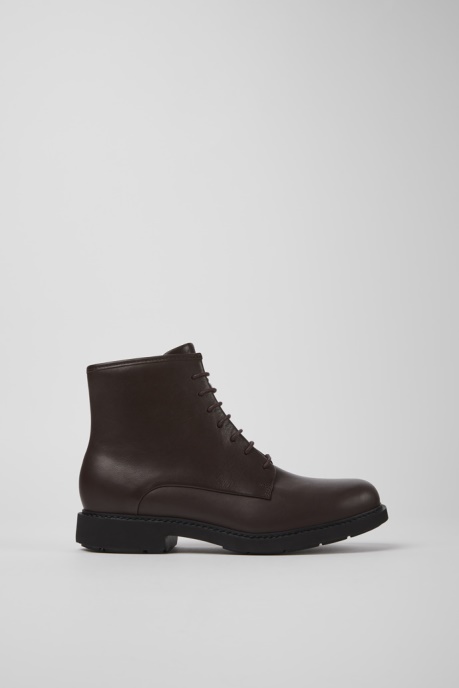 Neuman Brown Leather Ankle Boots For Women Camper AU New Arrivals
