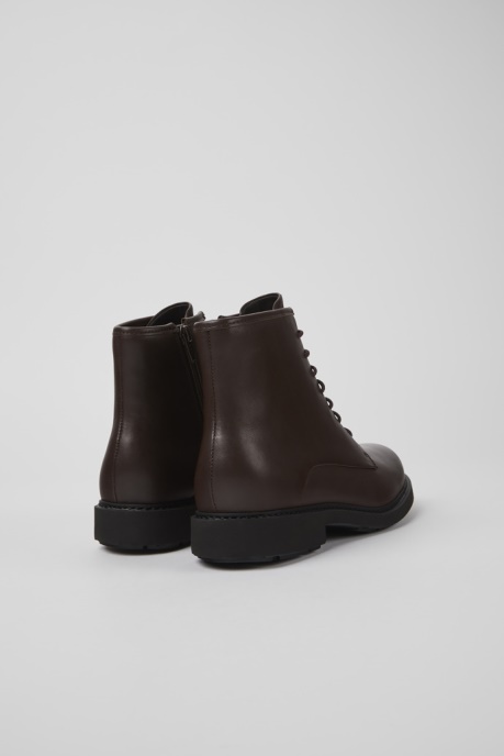Neuman Brown Leather Ankle Boots For Women Camper AU New Arrivals