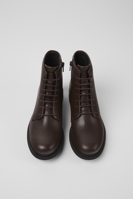 Neuman Brown Leather Ankle Boots For Women Camper AU New Arrivals