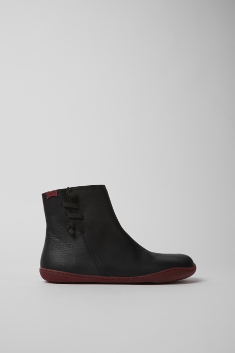 Exclusive Camper AU Peu Black Leather Ankle Boots For Women