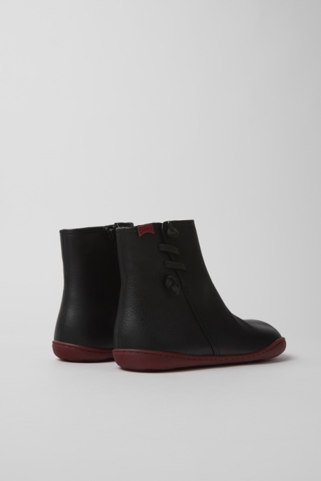 Exclusive Camper AU Peu Black Leather Ankle Boots For Women