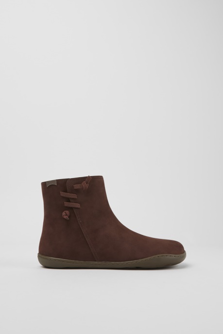 Design Peu Brown Nubuck Ankle Boots For Women Camper AU