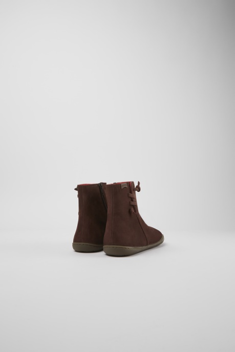 Design Peu Brown Nubuck Ankle Boots For Women Camper AU