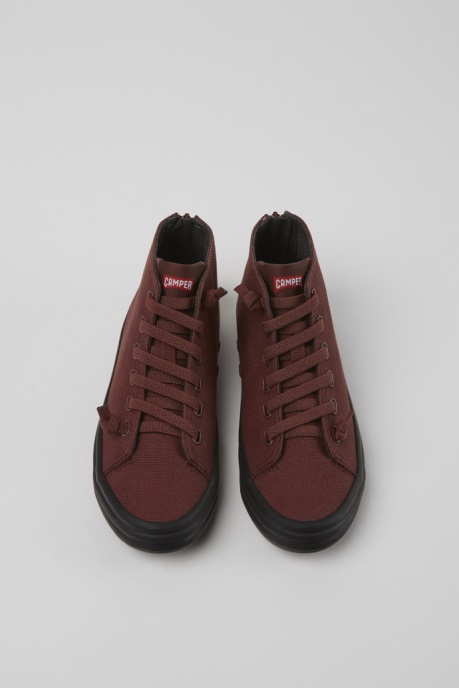 Borne Burgundy Textile Ankle Boots For Women Exclusive Camper AU