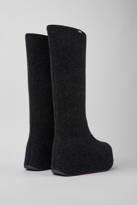 Exclusive Camper AU Ottolinger Dark Gray Wool High Boots For Women