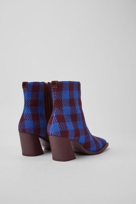 Karole Blue And Burgundy Cotton Boots For Women Exclusive Camper AU