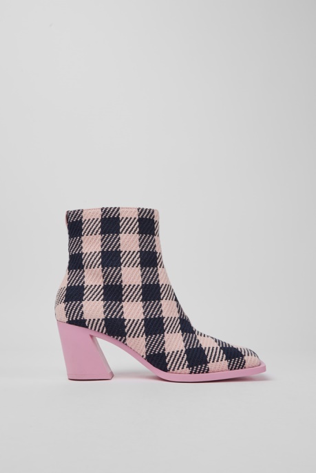 Karole Pink And Black Cotton Boots For Women Camper AU New Arrivals