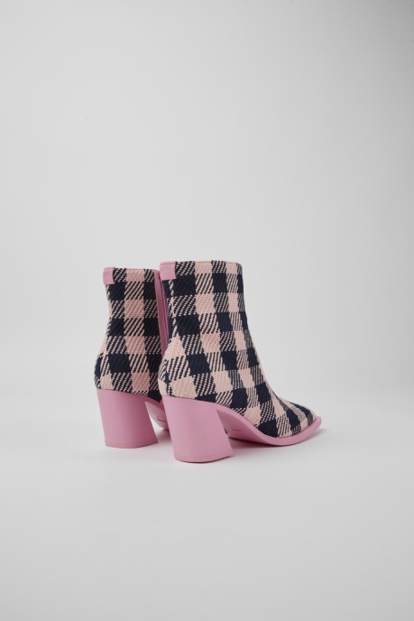 Karole Pink And Black Cotton Boots For Women Camper AU New Arrivals
