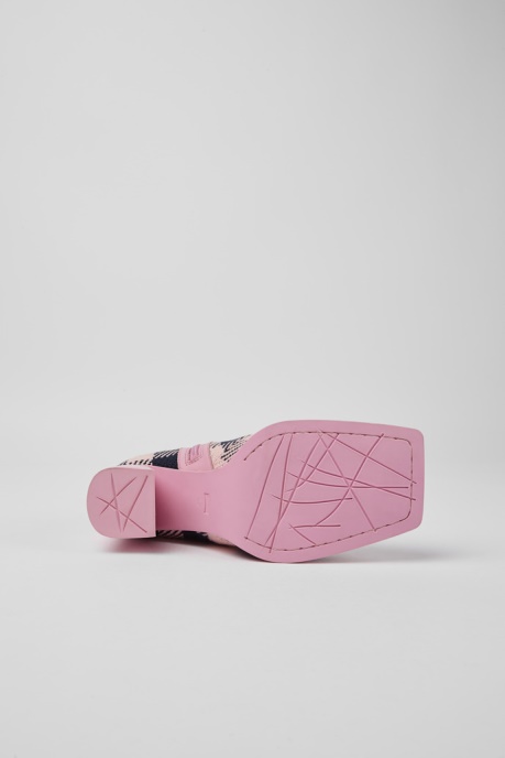 Karole Pink And Black Cotton Boots For Women Camper AU New Arrivals