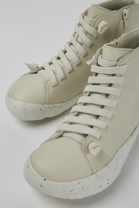 Peu Stadium White Leather Ankle Boots For Women Camper AU New Arrivals