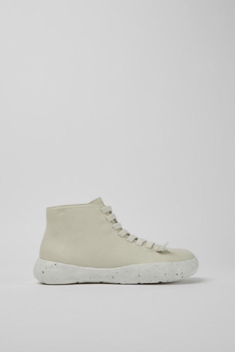 Peu Stadium White Leather Ankle Boots For Women Camper AU New Arrivals