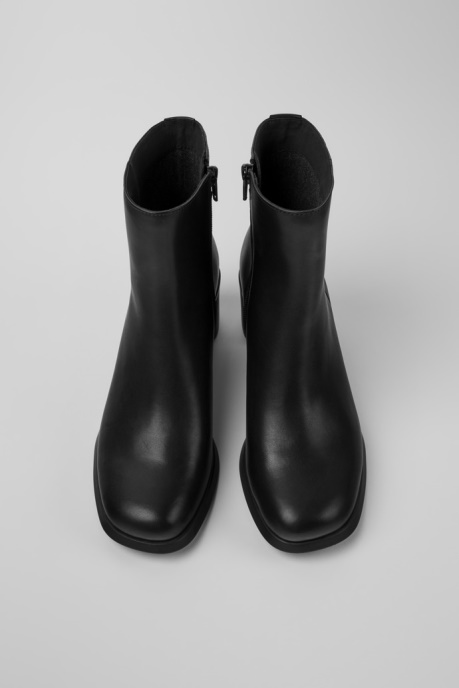 Design Meda Black Leather Boots For Women Camper AU