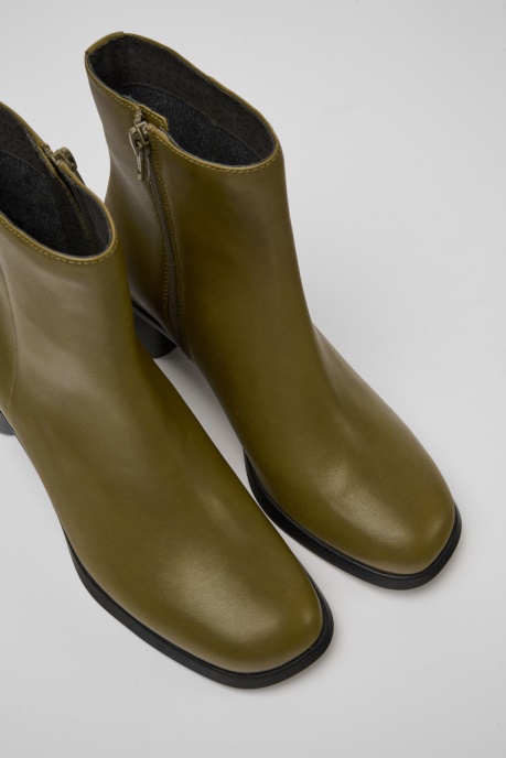 Meda Green Leather Boots For Women Exclusive Camper AU