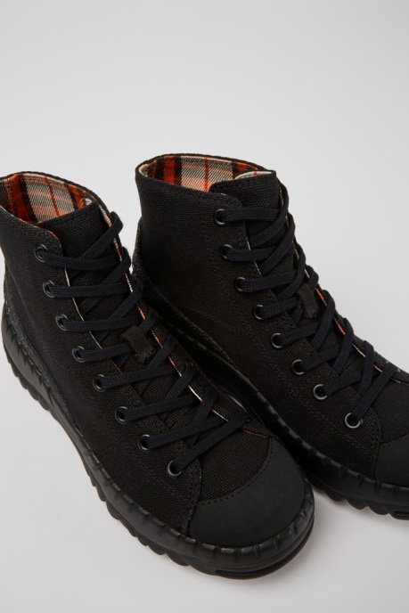 Teix Black Rubber And Bci Cotton Boots Exclusive Camper AU