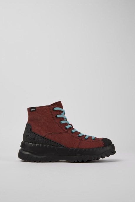 Camper AU Design Teix Burgundy Rubber And Bci Cotton Boots