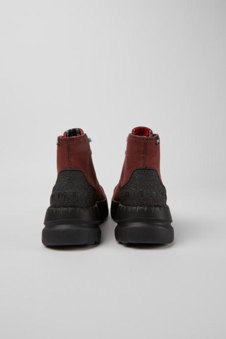 Camper AU Design Teix Burgundy Rubber And Bci Cotton Boots