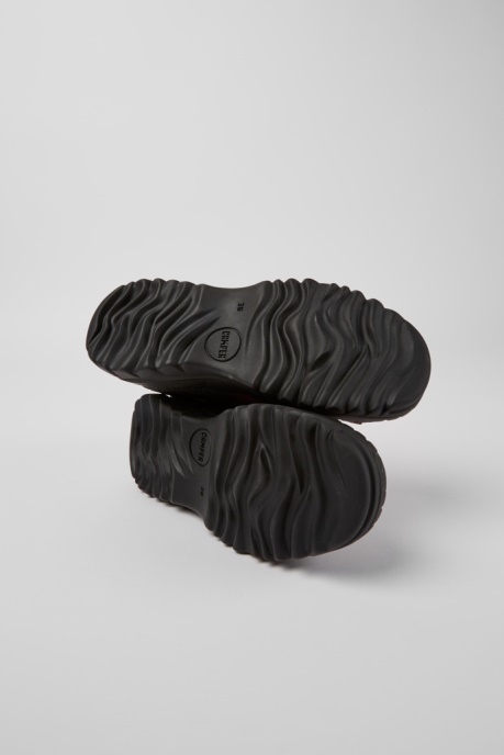 Camper AU Design Teix Burgundy Rubber And Bci Cotton Boots