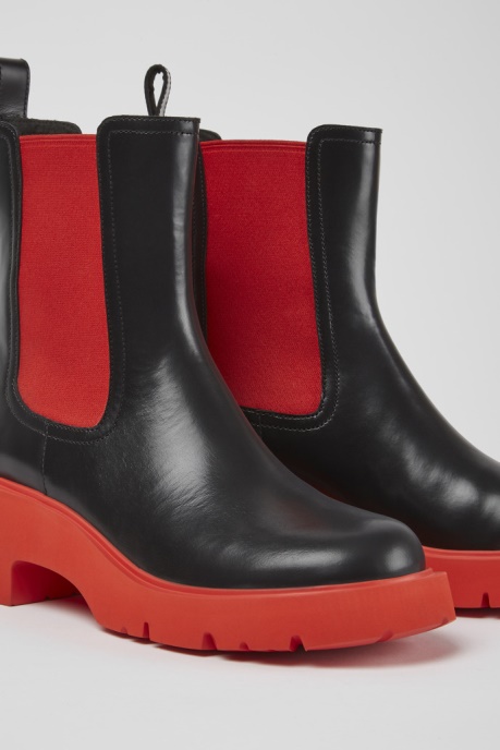 Camper AU Milah Black Leather Boots For Women New Arrivals