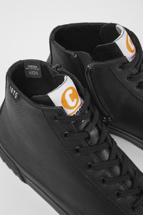 Camper AU Design Camaleon Black Leather Boots For Women