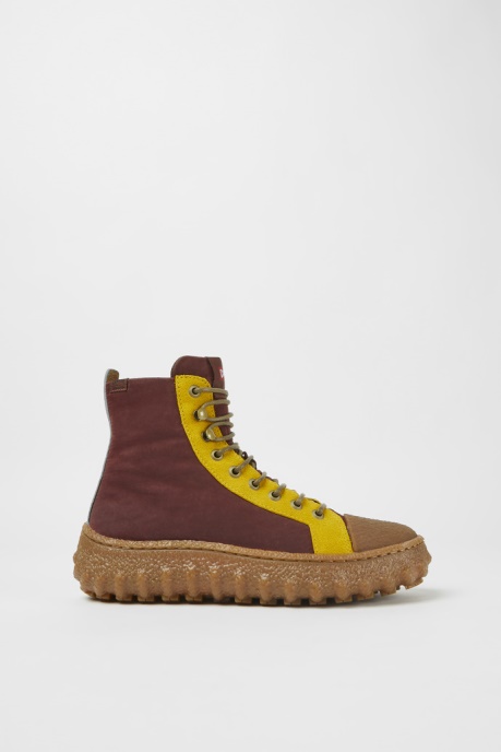Ground Michelin Burgundy And Yellow Ankle Boots Exclusive Camper AU