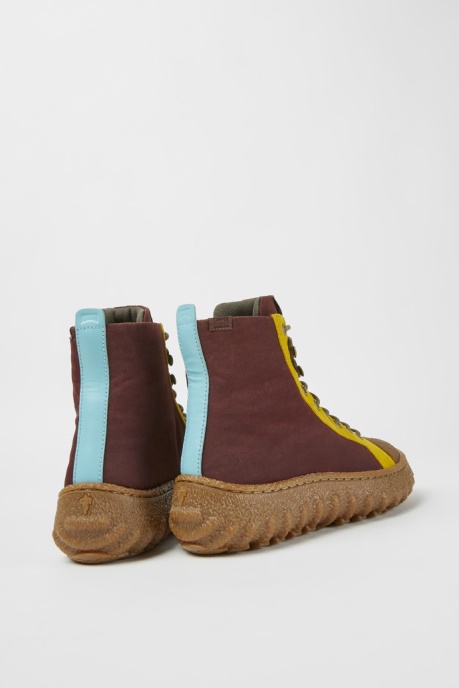 Ground Michelin Burgundy And Yellow Ankle Boots Exclusive Camper AU