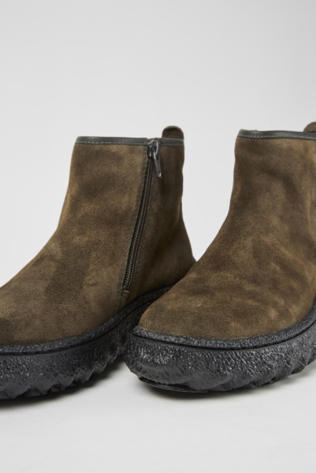 Camper AU Ground Michelin Dark Grey Suede Ankle Boots New Arrivals