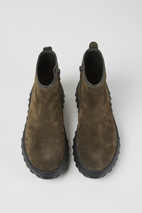Camper AU Ground Michelin Dark Grey Suede Ankle Boots New Arrivals