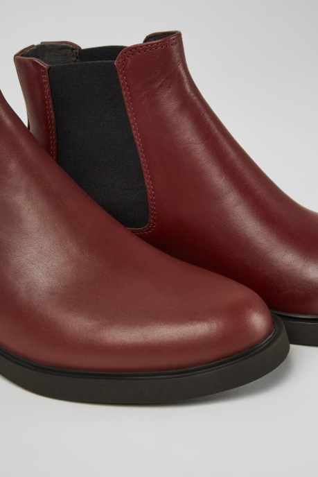 Exclusive Camper AU Iman Burgundy Leather Ankle Boots