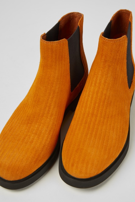 Camper AU Design Iman Orange Nubuck Ankle Boots
