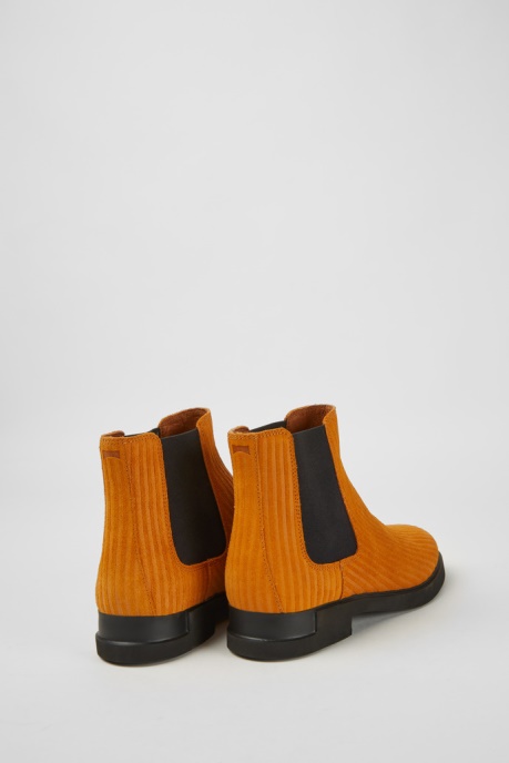Camper AU Design Iman Orange Nubuck Ankle Boots