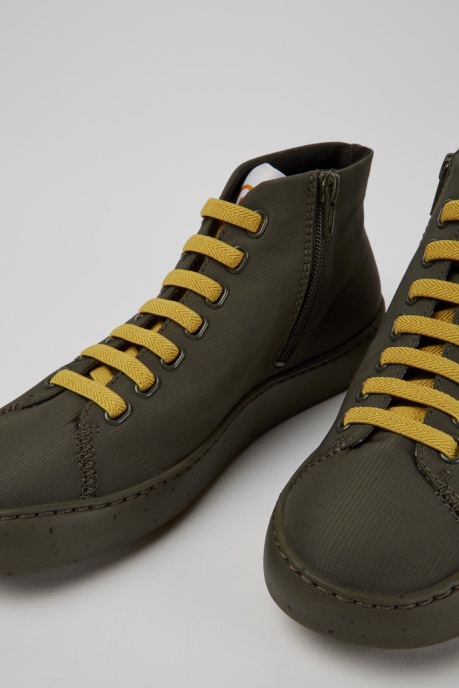 Peu Touring Green Textile Ankle Boots Exclusive Camper AU