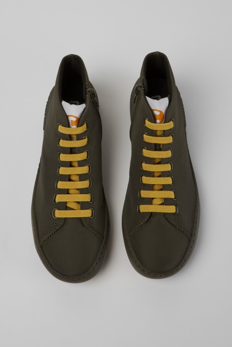 Peu Touring Green Textile Ankle Boots Exclusive Camper AU